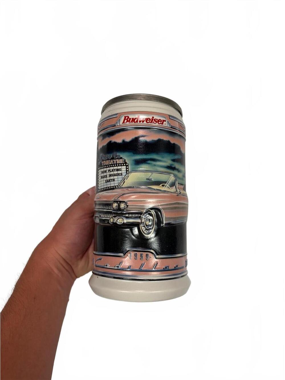 Vintage Budweiser 1959 Cadillac Eldorado Biarritz Lidded Beer Stein CS403